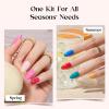 imageBeetles Press On Nails Kit  Chromatic Reverie  720Pcs 24 Colors Short Almond Press On Nails  15 Sizes French Glossy Glitter With Nail Glue amp Nail Tabs Stickers Fake Nails Kit Art For WomenBS AlmondRainbow Gleam720PCS