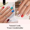 imageBeetles Press On Nails Kit  Chromatic Reverie  720Pcs 24 Colors Short Almond Press On Nails  15 Sizes French Glossy Glitter With Nail Glue amp Nail Tabs Stickers Fake Nails Kit Art For WomenHS SquavalChroma Pop576PCS