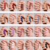 imageBeetles Press On Nails Kit  Chromatic Reverie  720Pcs 24 Colors Short Almond Press On Nails  15 Sizes French Glossy Glitter With Nail Glue amp Nail Tabs Stickers Fake Nails Kit Art For WomenIS SquareBubble Pop720PCS