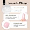 imageBeetles Press On Nails Kit  Chromatic Reverie  720Pcs 24 Colors Short Almond Press On Nails  15 Sizes French Glossy Glitter With Nail Glue amp Nail Tabs Stickers Fake Nails Kit Art For WomenLS SquovalPink French Tip ToeNail