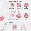 imageBeetles Press On Nails Kit  Chromatic Reverie  720Pcs 24 Colors Short Almond Press On Nails  15 Sizes French Glossy Glitter With Nail Glue amp Nail Tabs Stickers Fake Nails Kit Art For WomenCS SquavalToenails288PCS