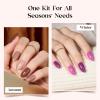 imageBeetles Press On Nails Kit  Chromatic Reverie  720Pcs 24 Colors Short Almond Press On Nails  15 Sizes French Glossy Glitter With Nail Glue amp Nail Tabs Stickers Fake Nails Kit Art For WomenBS AlmondRainbow Gleam720PCS
