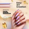 imageBeetles Nail Art Stickers 30 Sheets 3D Flower Nail Stickers Heart Nails Design Supplies DIY Decals for Decoration Nails Art for Women Girls06pcs Gray Nail Brush
