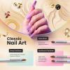 imageBeetles Nail Art Stickers 30 Sheets 3D Flower Nail Stickers Heart Nails Design Supplies DIY Decals for Decoration Nails Art for Women Girls06pcs Gray Nail Brush