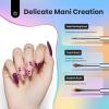 imageBeetles Nail Art Stickers 30 Sheets 3D Flower Nail Stickers Heart Nails Design Supplies DIY Decals for Decoration Nails Art for Women Girls16pcs Doubleended Nail Art Brush Set