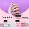 imageBeetles Nail Art Stickers 30 Sheets 3D Flower Nail Stickers Heart Nails Design Supplies DIY Decals for Decoration Nails Art for Women Girls16pcs Doubleended Nail Art Brush Set