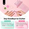 imageBeetles Nail Art Stickers 30 Sheets 3D Flower Nail Stickers Heart Nails Design Supplies DIY Decals for Decoration Nails Art for Women Girls6 Pcs Nail Art Brushes Set