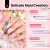 imageBeetles Nail Art Stickers 30 Sheets 3D Flower Nail Stickers Heart Nails Design Supplies DIY Decals for Decoration Nails Art for Women Girls6 Pcs Nail Art Brushes Set