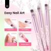 imageBeetles Nail Art Stickers 30 Sheets 3D Flower Nail Stickers Heart Nails Design Supplies DIY Decals for Decoration Nails Art for Women Girls6 Pcs Nail Art Brushes Set