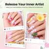 imageBeetles Nail Art Stickers 30 Sheets 3D Flower Nail Stickers Heart Nails Design Supplies DIY Decals for Decoration Nails Art for Women Girls6 Pcs Nail Art Brushes Set