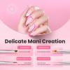 imageBeetles Nail Art Stickers 30 Sheets 3D Flower Nail Stickers Heart Nails Design Supplies DIY Decals for Decoration Nails Art for Women Girls6pcs Pink Nail Brush Set