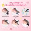 imageBeetles Nail Art Stickers 30 Sheets 3D Flower Nail Stickers Heart Nails Design Supplies DIY Decals for Decoration Nails Art for Women GirlsFlower Stickers
