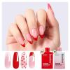 imageBeetles French Tip Gel Polish  Peach Mousse 15ML Full Size with French Tip Stamp Hema Free White Light Pink Gel Nail Polish Soak Off UV LED Lamp French Nail Kit Art for Summer NailsDusky Rose