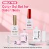 imageBeetles French Tip Gel Polish  Peach Mousse 15ML Full Size with French Tip Stamp Hema Free White Light Pink Gel Nail Polish Soak Off UV LED Lamp French Nail Kit Art for Summer Nails000Petal Ivory