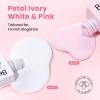 imageBeetles French Tip Gel Polish  Peach Mousse 15ML Full Size with French Tip Stamp Hema Free White Light Pink Gel Nail Polish Soak Off UV LED Lamp French Nail Kit Art for Summer Nails000Petal Ivory