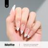 imageBeetles French Tip Gel Polish  Peach Mousse 15ML Full Size with French Tip Stamp Hema Free White Light Pink Gel Nail Polish Soak Off UV LED Lamp French Nail Kit Art for Summer NailsA  Creme White  Pure Elegance