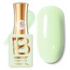 imageBeetles French Tip Gel Polish  Peach Mousse 15ML Full Size with French Tip Stamp Hema Free White Light Pink Gel Nail Polish Soak Off UV LED Lamp French Nail Kit Art for Summer NailsH  Creme Green  Oxygen Green