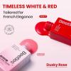 imageBeetles French Tip Gel Polish  Peach Mousse 15ML Full Size with French Tip Stamp Hema Free White Light Pink Gel Nail Polish Soak Off UV LED Lamp French Nail Kit Art for Summer NailsDusky Rose