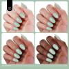 imageBeetles French Tip Gel Polish  Peach Mousse 15ML Full Size with French Tip Stamp Hema Free White Light Pink Gel Nail Polish Soak Off UV LED Lamp French Nail Kit Art for Summer NailsH  Creme Green  Misty Sage