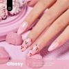 imageBeetles French Tip Gel Polish  Peach Mousse 15ML Full Size with French Tip Stamp Hema Free White Light Pink Gel Nail Polish Soak Off UV LED Lamp French Nail Kit Art for Summer NailsFairy Floss