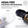 imageBeetles French Tip Gel Polish  Peach Mousse 15ML Full Size with French Tip Stamp Hema Free White Light Pink Gel Nail Polish Soak Off UV LED Lamp French Nail Kit Art for Summer NailsSimple Black white