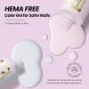 imageBeetles French Tip Gel Polish  Peach Mousse 15ML Full Size with French Tip Stamp Hema Free White Light Pink Gel Nail Polish Soak Off UV LED Lamp French Nail Kit Art for Summer Nails0Peach Mousse