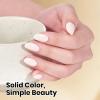 imageBeetles French Tip Gel Polish  Peach Mousse 15ML Full Size with French Tip Stamp Hema Free White Light Pink Gel Nail Polish Soak Off UV LED Lamp French Nail Kit Art for Summer NailsA  Creme White  Creamy Hush