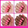 imageBeetles French Tip Gel Polish  Peach Mousse 15ML Full Size with French Tip Stamp Hema Free White Light Pink Gel Nail Polish Soak Off UV LED Lamp French Nail Kit Art for Summer NailsB  Creme Pink  Blush Popper