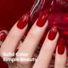 imageBeetles French Tip Gel Polish  Peach Mousse 15ML Full Size with French Tip Stamp Hema Free White Light Pink Gel Nail Polish Soak Off UV LED Lamp French Nail Kit Art for Summer NailsC  Creme Red  Scarlet Confidence