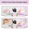 imageBeetles French Tip Gel Polish  Peach Mousse 15ML Full Size with French Tip Stamp Hema Free White Light Pink Gel Nail Polish Soak Off UV LED Lamp French Nail Kit Art for Summer Nails0Peach Mousse