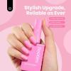 imageBeetles French Tip Gel Polish  Peach Mousse 15ML Full Size with French Tip Stamp Hema Free White Light Pink Gel Nail Polish Soak Off UV LED Lamp French Nail Kit Art for Summer NailsFirst Crush