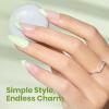 imageBeetles French Tip Gel Polish  Peach Mousse 15ML Full Size with French Tip Stamp Hema Free White Light Pink Gel Nail Polish Soak Off UV LED Lamp French Nail Kit Art for Summer NailsH  Creme Green  Oxygen Green