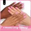 imageBeetles French Tip Gel Polish  Peach Mousse 15ML Full Size with French Tip Stamp Hema Free White Light Pink Gel Nail Polish Soak Off UV LED Lamp French Nail Kit Art for Summer NailsFirst Crush