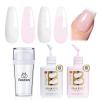 imageBeetles French Tip Gel Polish  Peach Mousse 15ML Full Size with French Tip Stamp Hema Free White Light Pink Gel Nail Polish Soak Off UV LED Lamp French Nail Kit Art for Summer Nails0Peach Mousse