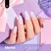 imageBeetles French Tip Gel Polish  Peach Mousse 15ML Full Size with French Tip Stamp Hema Free White Light Pink Gel Nail Polish Soak Off UV LED Lamp French Nail Kit Art for Summer NailsJ  Creme Purple  Lavender Haze