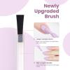 imageBeetles French Tip Gel Polish  Peach Mousse 15ML Full Size with French Tip Stamp Hema Free White Light Pink Gel Nail Polish Soak Off UV LED Lamp French Nail Kit Art for Summer NailsJ  Creme Purple  Souffle Purple