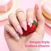 imageBeetles French Tip Gel Polish  Peach Mousse 15ML Full Size with French Tip Stamp Hema Free White Light Pink Gel Nail Polish Soak Off UV LED Lamp French Nail Kit Art for Summer NailsB  Creme Pink  Strawberry Milk