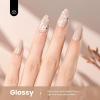 imageBeetles French Tip Gel Polish  Peach Mousse 15ML Full Size with French Tip Stamp Hema Free White Light Pink Gel Nail Polish Soak Off UV LED Lamp French Nail Kit Art for Summer NailsE  Creme Nude  Cozy Vibes