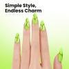 imageBeetles French Tip Gel Polish  Peach Mousse 15ML Full Size with French Tip Stamp Hema Free White Light Pink Gel Nail Polish Soak Off UV LED Lamp French Nail Kit Art for Summer NailsH  Creme Green  Neon Tide