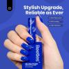 imageBeetles French Tip Gel Polish  Peach Mousse 15ML Full Size with French Tip Stamp Hema Free White Light Pink Gel Nail Polish Soak Off UV LED Lamp French Nail Kit Art for Summer NailsD  Creme Blue  Noble Night