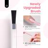 imageBeetles French Tip Gel Polish  Peach Mousse 15ML Full Size with French Tip Stamp Hema Free White Light Pink Gel Nail Polish Soak Off UV LED Lamp French Nail Kit Art for Summer NailsFairy Floss