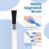 imageBeetles French Tip Gel Polish  Peach Mousse 15ML Full Size with French Tip Stamp Hema Free White Light Pink Gel Nail Polish Soak Off UV LED Lamp French Nail Kit Art for Summer NailsD  Creme Blue  Azure Gleam