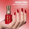 imageBeetles French Tip Gel Polish  Peach Mousse 15ML Full Size with French Tip Stamp Hema Free White Light Pink Gel Nail Polish Soak Off UV LED Lamp French Nail Kit Art for Summer NailsC  Creme Red  Scarlet Confidence