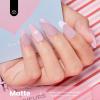 imageBeetles French Tip Gel Polish  Peach Mousse 15ML Full Size with French Tip Stamp Hema Free White Light Pink Gel Nail Polish Soak Off UV LED Lamp French Nail Kit Art for Summer NailsFairy Floss