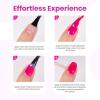 imageBeetles French Tip Gel Polish  Peach Mousse 15ML Full Size with French Tip Stamp Hema Free White Light Pink Gel Nail Polish Soak Off UV LED Lamp French Nail Kit Art for Summer NailsB  Creme Pink  Blush Popper