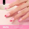 imageBeetles French Tip Gel Polish  Peach Mousse 15ML Full Size with French Tip Stamp Hema Free White Light Pink Gel Nail Polish Soak Off UV LED Lamp French Nail Kit Art for Summer NailsFirst Crush