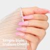 imageBeetles French Tip Gel Polish  Peach Mousse 15ML Full Size with French Tip Stamp Hema Free White Light Pink Gel Nail Polish Soak Off UV LED Lamp French Nail Kit Art for Summer NailsB  Creme Pink  Blush Popper
