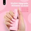 imageBeetles French Tip Gel Polish  Peach Mousse 15ML Full Size with French Tip Stamp Hema Free White Light Pink Gel Nail Polish Soak Off UV LED Lamp French Nail Kit Art for Summer NailsFairy Floss