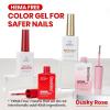 imageBeetles French Tip Gel Polish  Peach Mousse 15ML Full Size with French Tip Stamp Hema Free White Light Pink Gel Nail Polish Soak Off UV LED Lamp French Nail Kit Art for Summer NailsDusky Rose