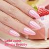 imageBeetles French Tip Gel Polish  Peach Mousse 15ML Full Size with French Tip Stamp Hema Free White Light Pink Gel Nail Polish Soak Off UV LED Lamp French Nail Kit Art for Summer NailsB  Creme Pink  Strawberry Milk